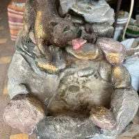 آبنما سنگی همراه با موتور چرخش آب