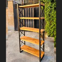 کتابخانه ۵ طبقه چوب و فلز