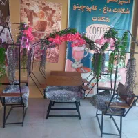 فروش صندلی دونفر  دوعدد میز