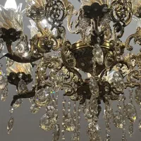 لوستر سه طوقه برنز ۶شاخه|لوستر و چراغ آویز|فردیس, منظریه|دیوار