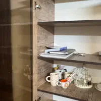 کتابخونه چوبی در حد نو|کتابخانه، شلف، قفسههای دیواری|اصفهان, باغ زیار|دیوار