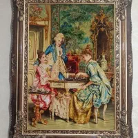 تابلو فرش دست بافت شطرنج باز