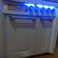 گاز پنج شعله با نور پردازی و جارو برقی با هم