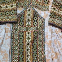 چرخودست دوخت تمیز.پارچه سه نخ ابریشم