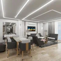 کناف،رنگ،نورپردازی،دیوار کناف،نصب لاین