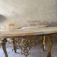 میز برنز تاج دوطرفه  اصل همراه با عسلی