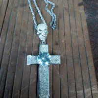 گردنبند صلیب فول نگین|جواهرات|رشت, بازار|دیوار