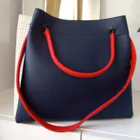 کیف سورمه ای سفید سایز بزرگ|کیف، کفش، کمربند|تربت‌حیدریه, ترمینال|دیوار