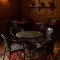 میز و صندلی حصیری پلاستیک