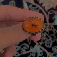 انگشتر کهربا قدیمی
