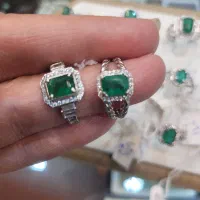 انگشتر زمرد زامبیا  خوش رنگ