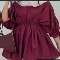 مانتو کمر کش   آلبالویی