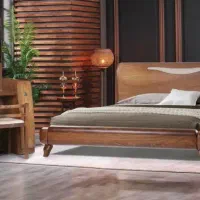 تخت خواب زیبا دو نفره مشابه نو با سرویس کامل|تخت و سرویس خواب|تهران, میدان ولیعصر|دیوار