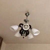 لوستر ۵ شاخه چوبی