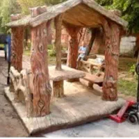 آلاچیق کتاب خانه شومینه نما سخره طرح درخت