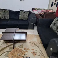 فروش مبل هفت نفره مشکی سالم با تخفیف