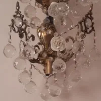 لوستر برنز ۶ شعله به همراه دو عدد دیوار کوب|لوستر و چراغ آویز|چهارباغ, |دیوار