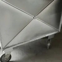 سطل زباله گالوانیزه درب دار ۱۱۰۰ ۷۷۰ محدب مکعب|ابزارآلات|نسیم‌شهر, |دیوار