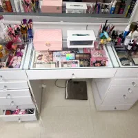 میز آرایش همراه با آینه و پاف|تخت و سرویس خواب|تهران, ولنجک|دیوار