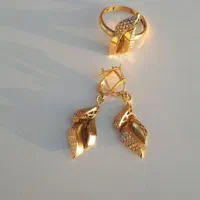 طلا گوشواره با انگشتر