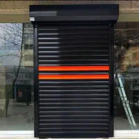 درب برقی کرکره شیشه سکوریت لمینت کرتن وال اسپایدر