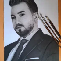 نقاشی سیاهقلم چهره/مناسب هدیه