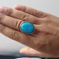 انگشتر فیروزه با رکاب نقره  ای قیمت پیشنهاد بدین