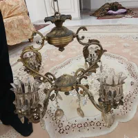 دو عدد لوستر برنجی