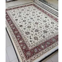 فرش ماشینی بهشتی ابریشمی هیلا،موزی T-08