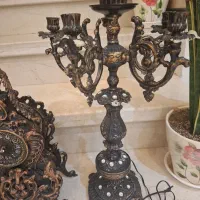 شمعدان و ساعت|لوستر و چراغ آویز|کاشان, شهرک امیرالمومنین|دیوار