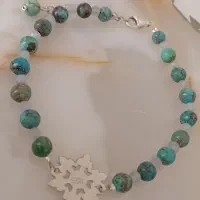 دستبند فیروزه نیشابوری اصل با نقره ۹۲۵