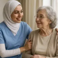 پرستار خانم برای بیمار آلزایمر  نیمه وقت