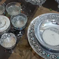 ظروف پذیرایی استیل کاسه بشقاب قدح لیوان فنجان|کلکسیون اشیاء عتیقه|تهران, چهارصد دستگاه|دیوار