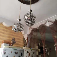 لوستر سه شاخه استیل