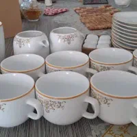 ۱۲عدد استکان ۱۲ زیر مارکش هم چینی زرین نونو