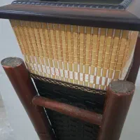 گل مصنوعی و گلدان چوبی بامبو|گل مصنوعی|سمنان, |دیوار