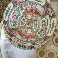 قاب و قدح بزرگ گل مرغی سرویس چینی