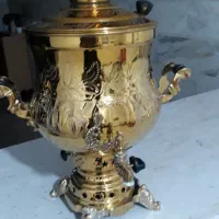 سماور گازی طلای رنگ وسماور گازی