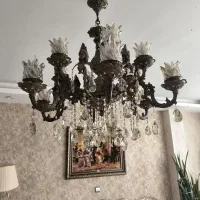 لوستر برنز|لوستر و چراغ آویز|اصفهان, خانه اصفهان|دیوار