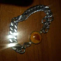 دسبند نقره ی کهربا با اصالت