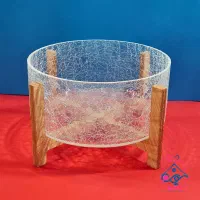 ظرف پذیرایی طرح شیشه پایه چوبی