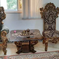 دو دست مبلمان سلطنتی 9و7 نفره همراه میزعسلی|مبلمان خانگی و میز عسلی|ماسال, |دیوار