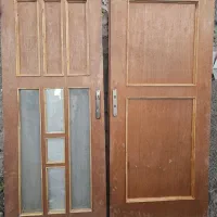 درب چوبی 2عدد 90سانتی باچهرچوب کتیبه خور