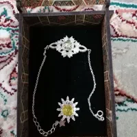 ست نقره ایتالیایی حک شده و مروارید پرورشی اصل نو|جواهرات|شیراز, جمهوری|دیوار
