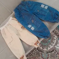 دوعدد شلوار یکی لی یکی کتان|کفش و لباس بچه|قم, شهرک فاطمیه|دیوار