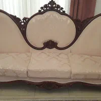 مبل استیل سلطنتی باجلو مبلی میز ناهارخوری هشت نفره