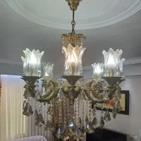 لوستر هشت شاخه برنز|لوستر و چراغ آویز|تهران, جنت‌آباد مرکزی|دیوار