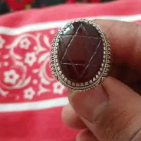 انگشتر نقره نگین عقیق کبود