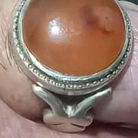 انگشتر عقیق‌  رکاب‌دست‌ساز نوری