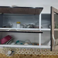 ظرف شویی با سینک دوقلو و آب چکون|آب‌چکان و نظم‌دهنده ظروف|اسلام‌شهر, |دیوار